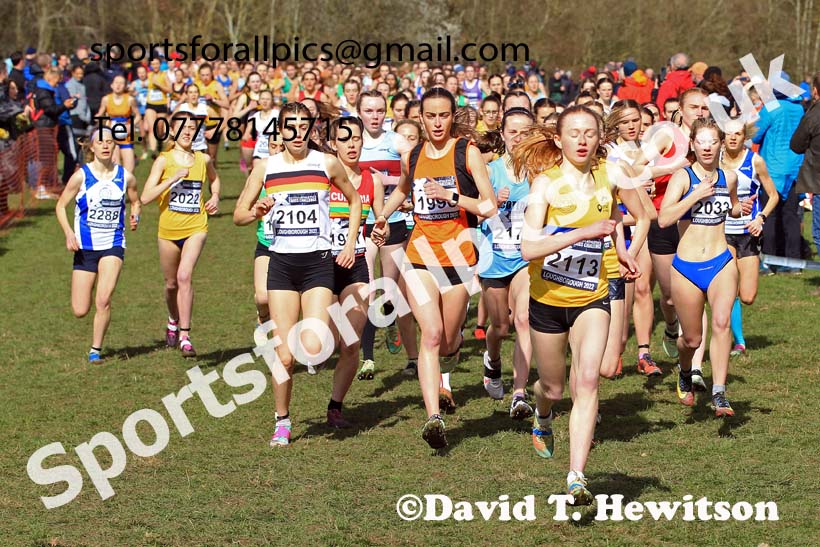 Womens Under-17s 2022 CAU Inter Counties Cross Country, Prestwold Hall, Loughborough.  Photo: David T. Hewitson/Sports for All Pics